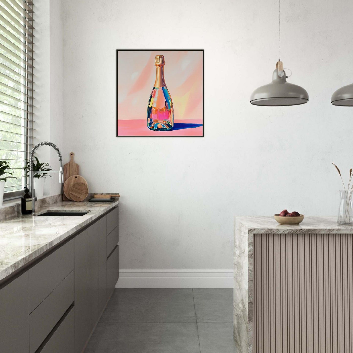 Vibrant Champagne Cheers - Lovely Art House