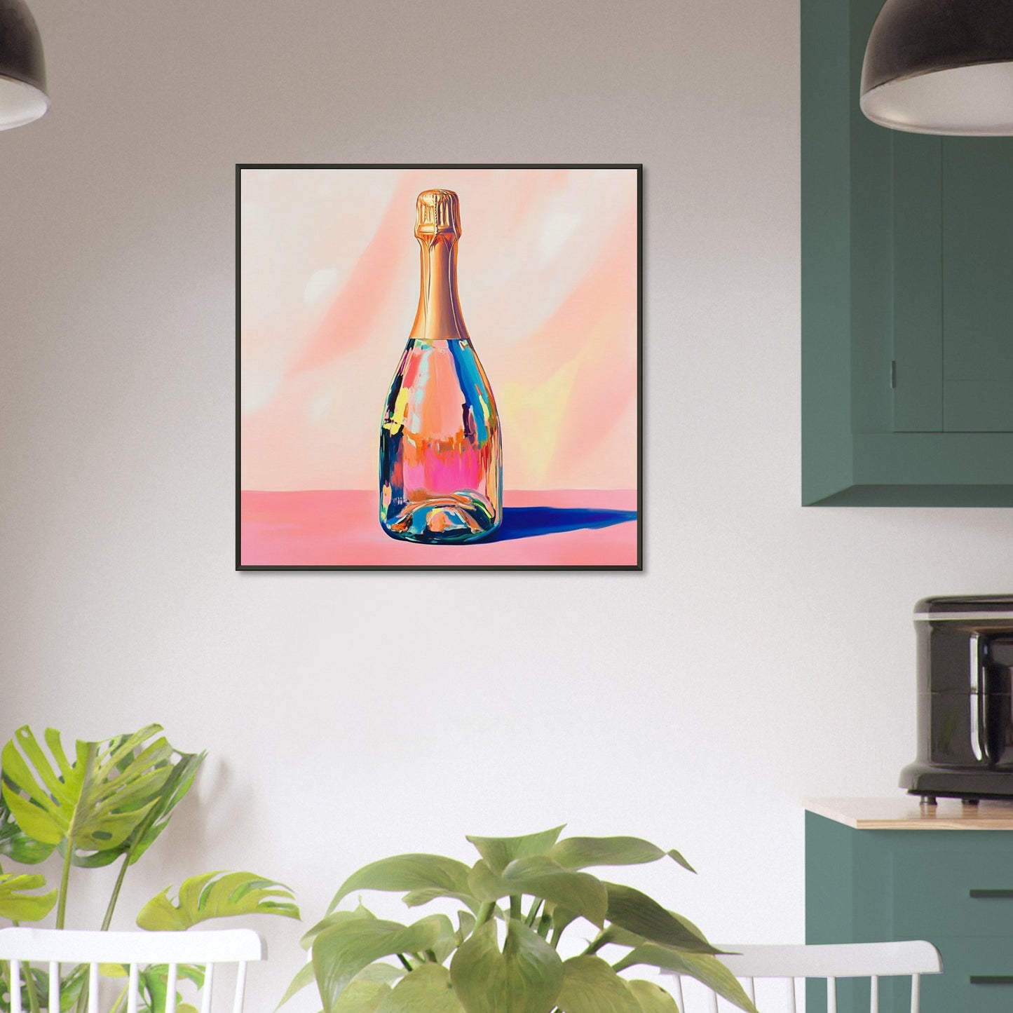 Vibrant Champagne Cheers - Lovely Art House