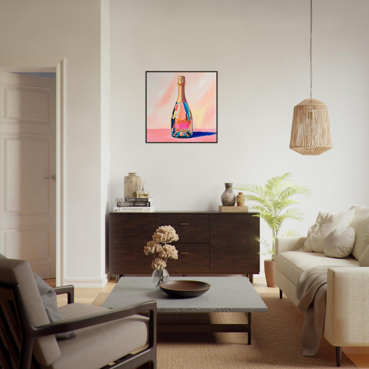 Vibrant Champagne Cheers - Lovely Art House