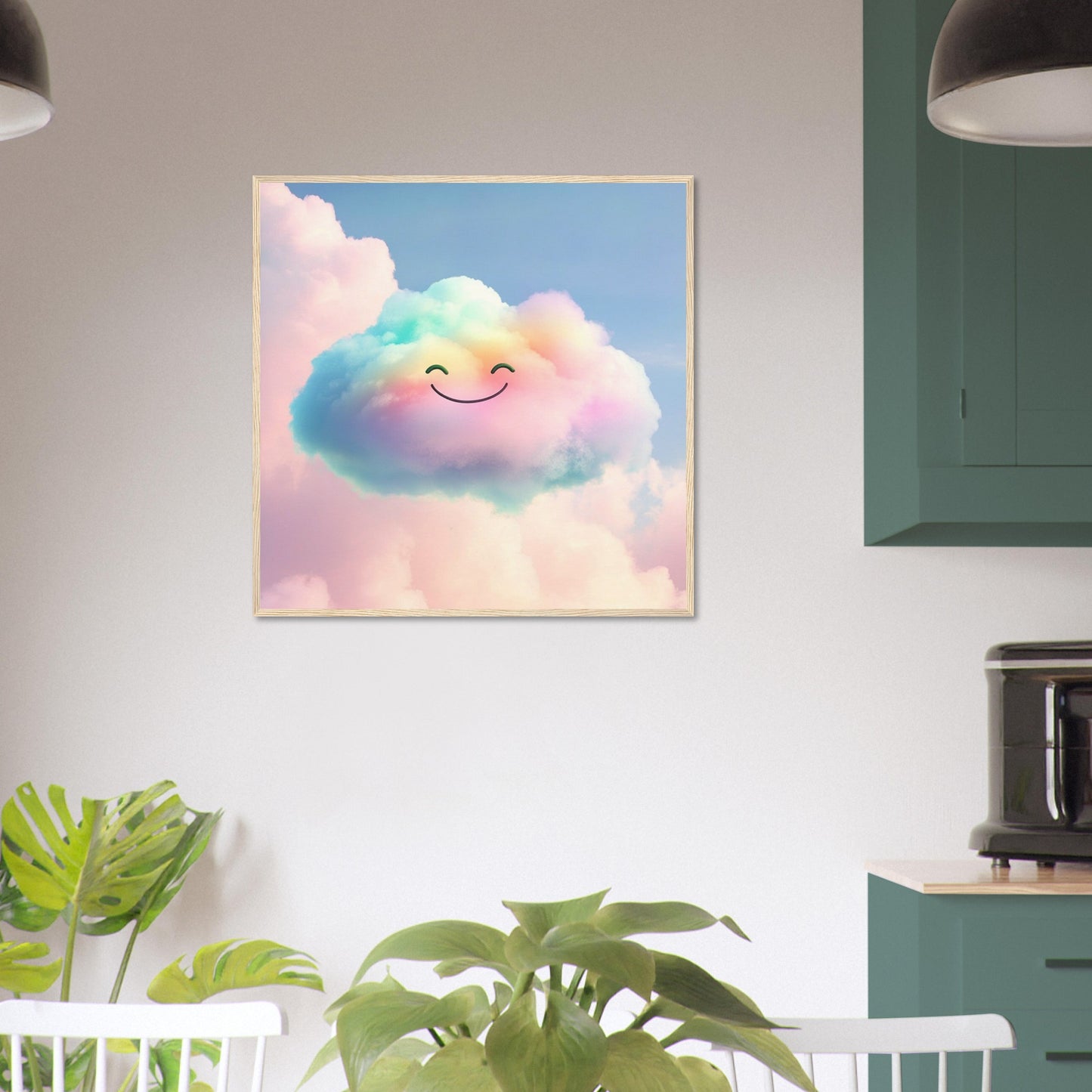 Smiling Rainbow Cloud - Lovely Art House