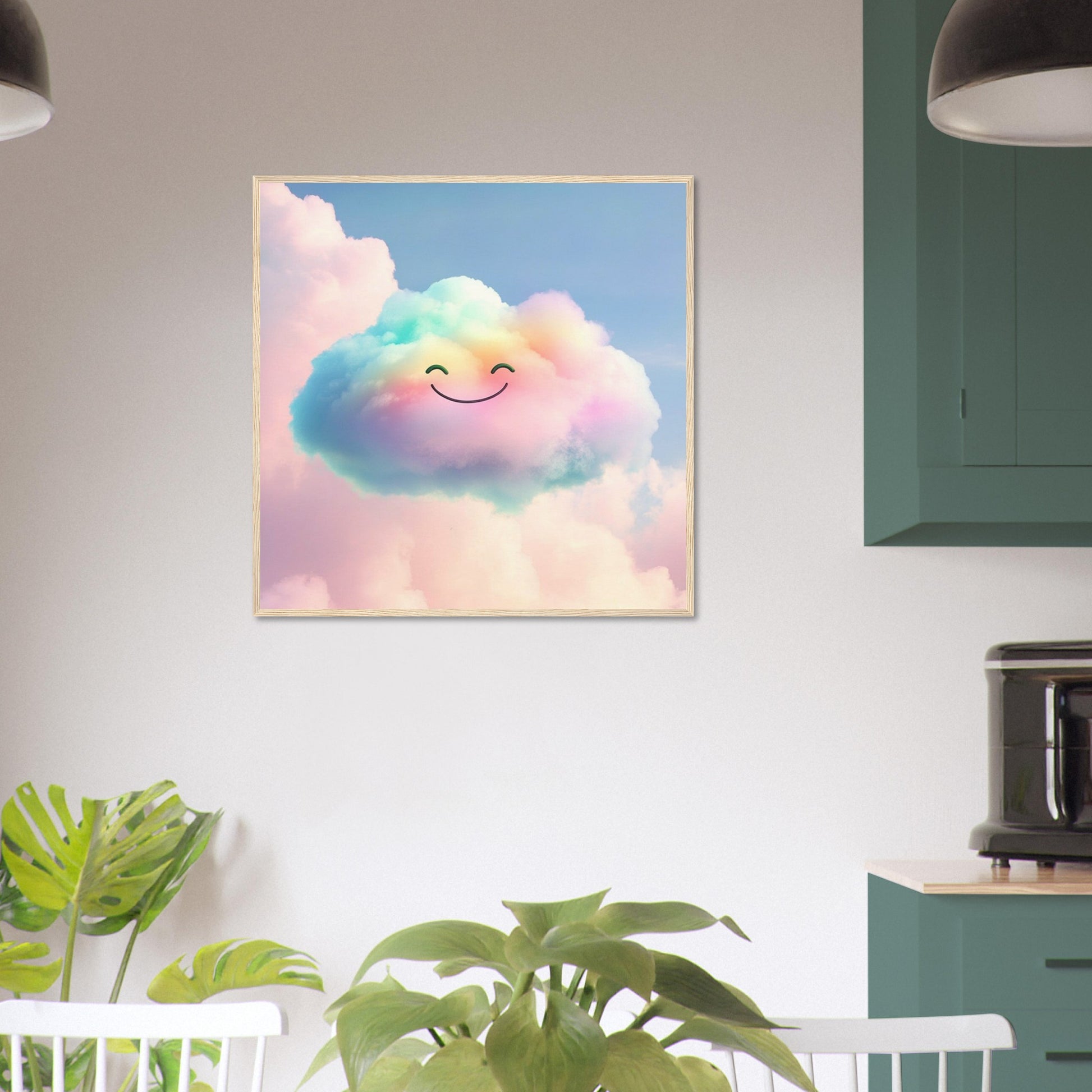 Smiling Rainbow Cloud - Lovely Art House