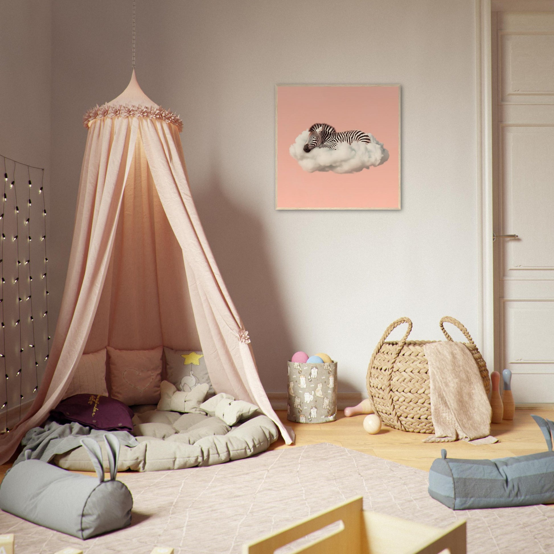 Zebra Snooze Cloud - Lovely Art House