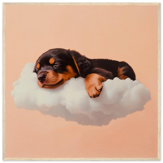 Rottweiler Cloud Nap - Lovely Art House