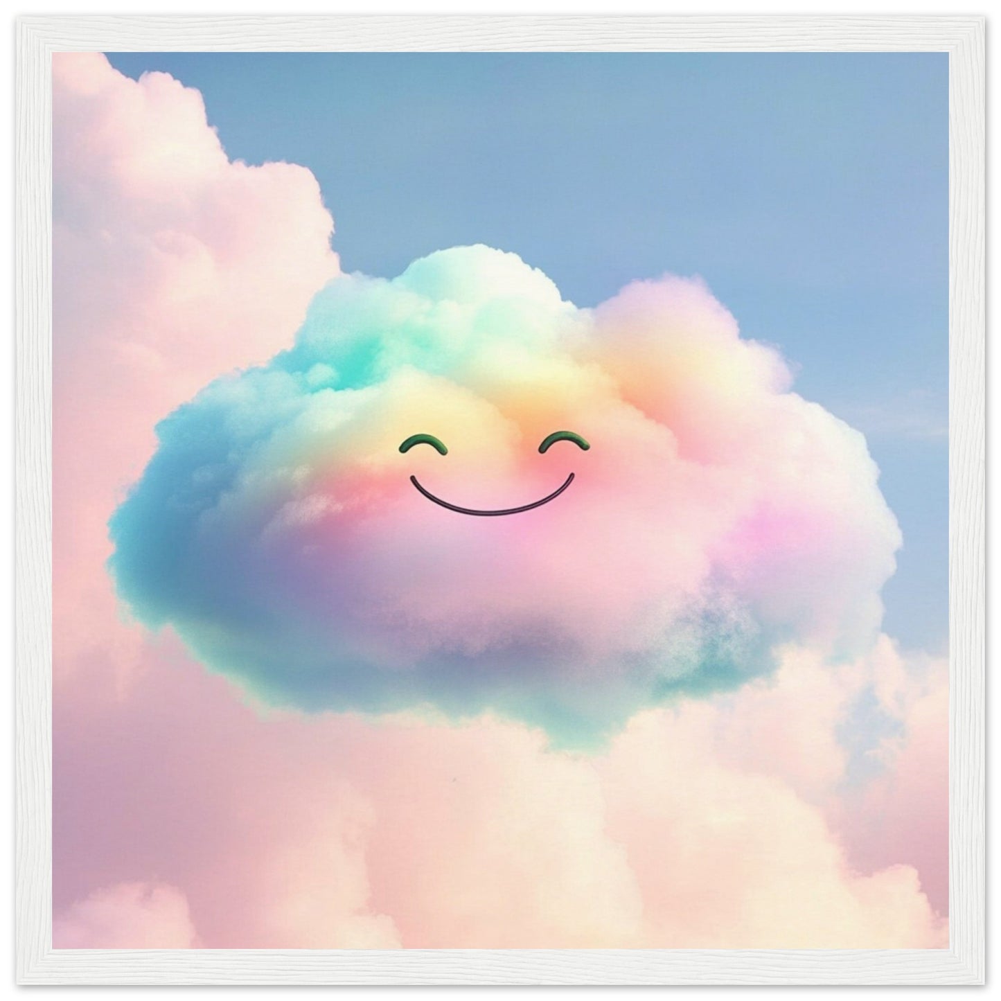 Smiling Rainbow Cloud - Lovely Art House