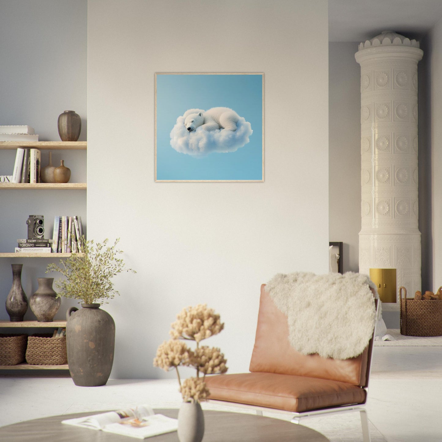 Polar Bear Cloud Cuddle - Lovely Art House