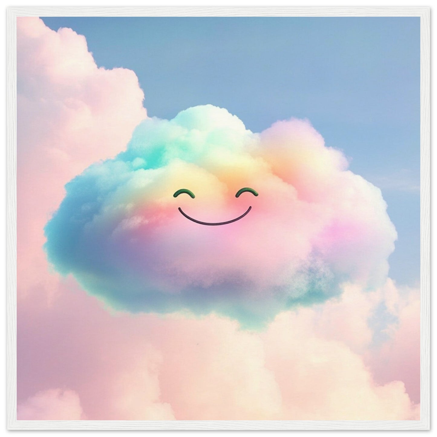 Smiling Rainbow Cloud - Lovely Art House