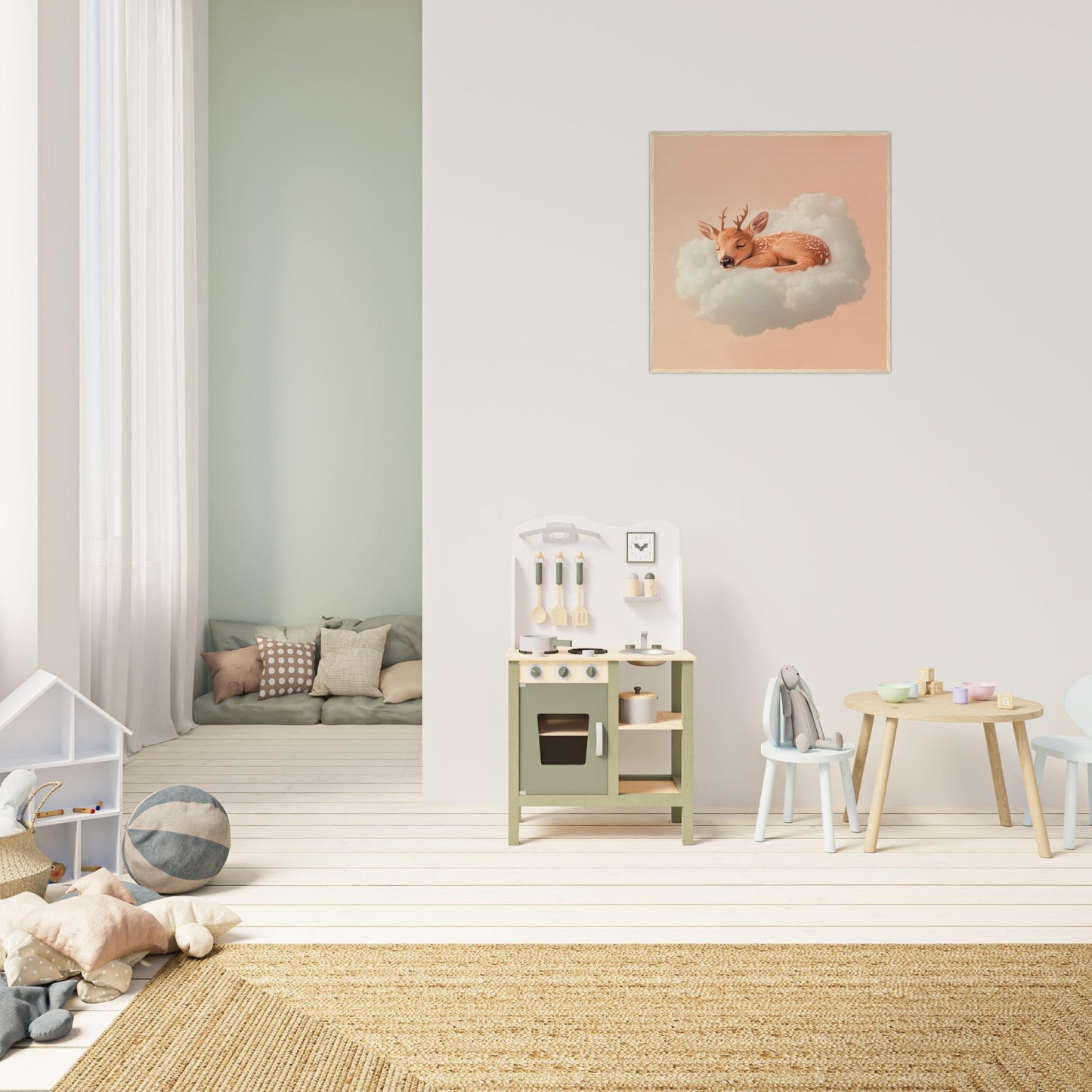 Fawn’s Cloudy Nap - Lovely Art House