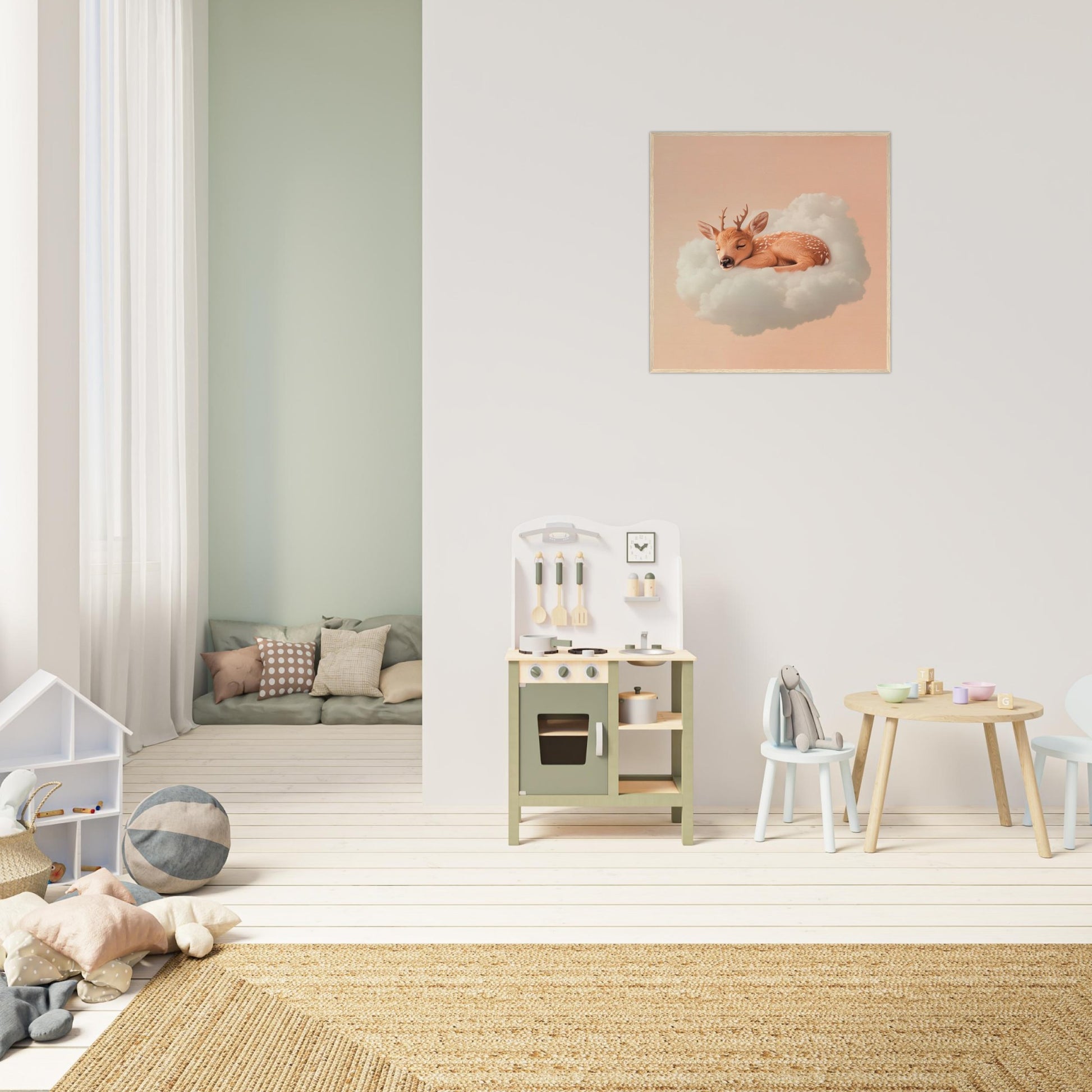 Fawn’s Cloudy Nap - Lovely Art House