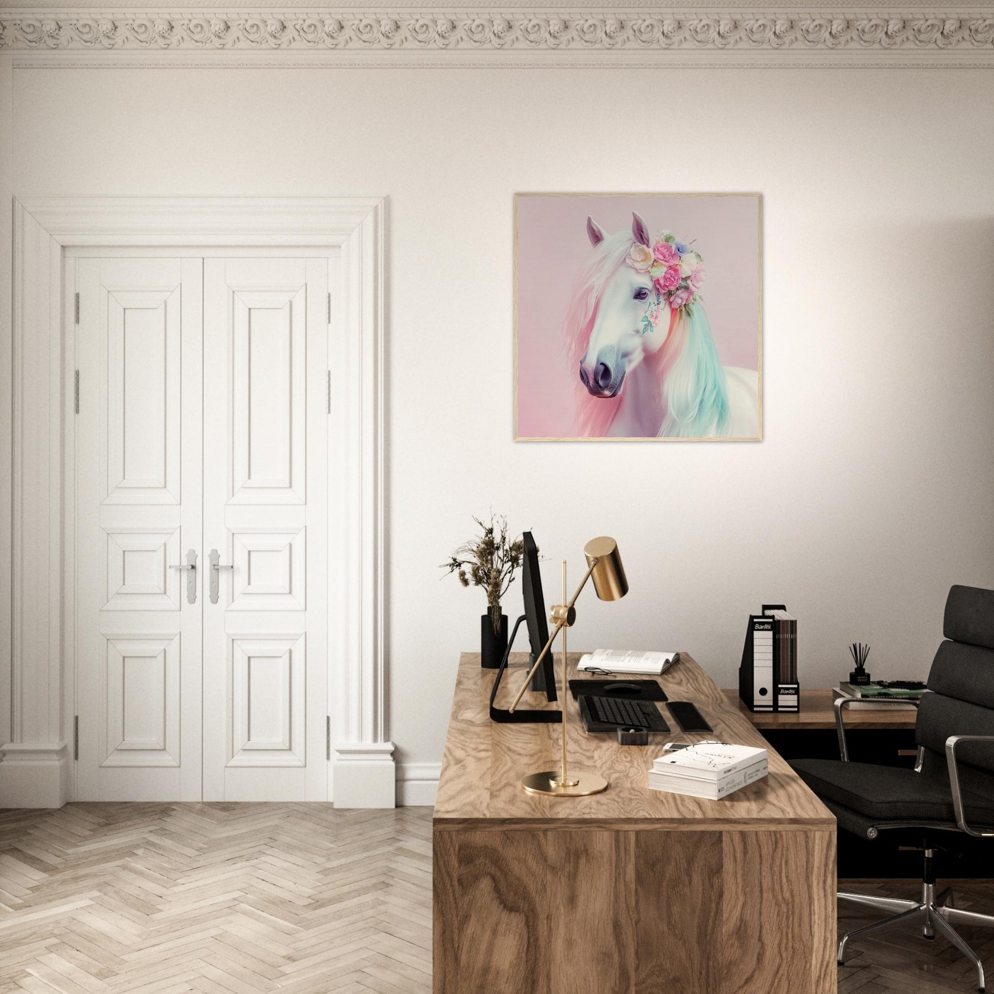 Floral Crowned Fantasy Horse - Lovely Art House