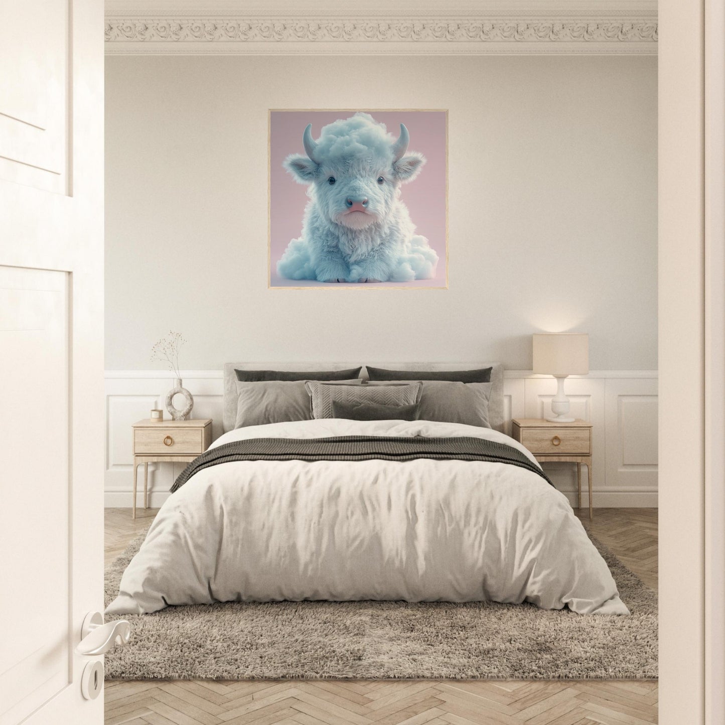 Fluffy Cloud Buffalo - Lovely Art House