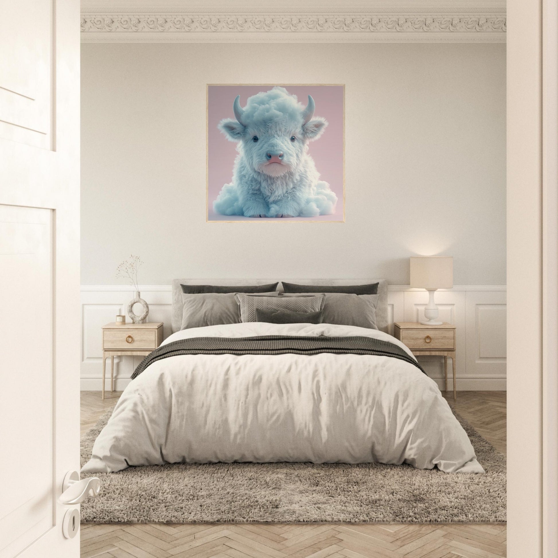 Fluffy Cloud Buffalo - Lovely Art House