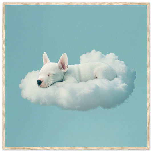 Bull Terrier Cloud Nap - Lovely Art House
