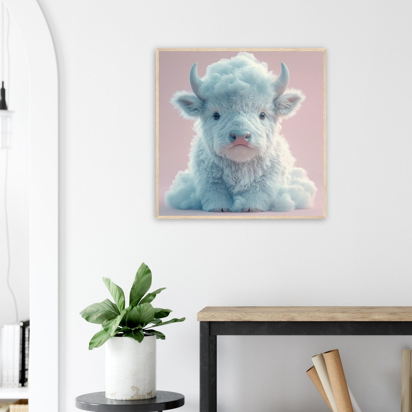 Fluffy Cloud Buffalo - Lovely Art House
