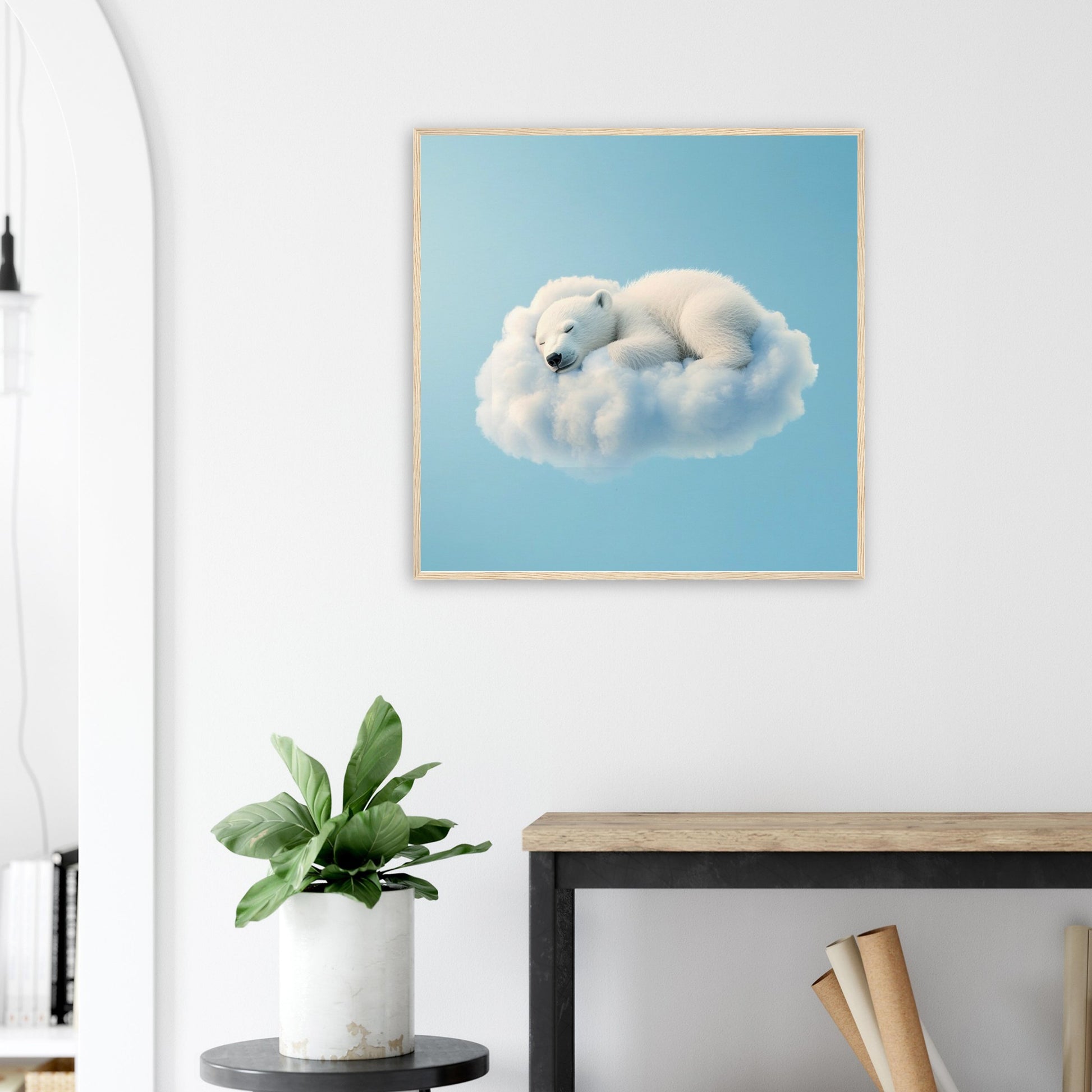 Polar Bear Cloud Cuddle - Lovely Art House