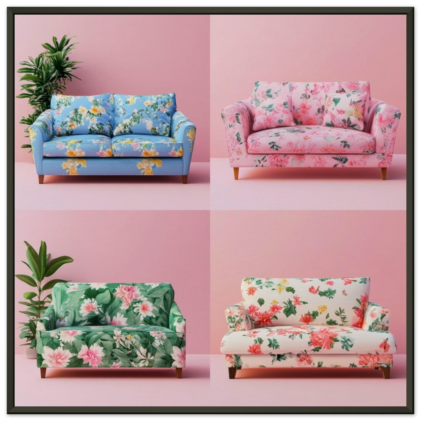 Funky Floral Sofas - Lovely Art House