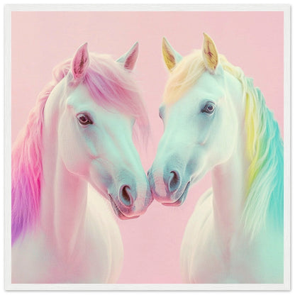 Pastel Rainbow Horses - Lovely Art House