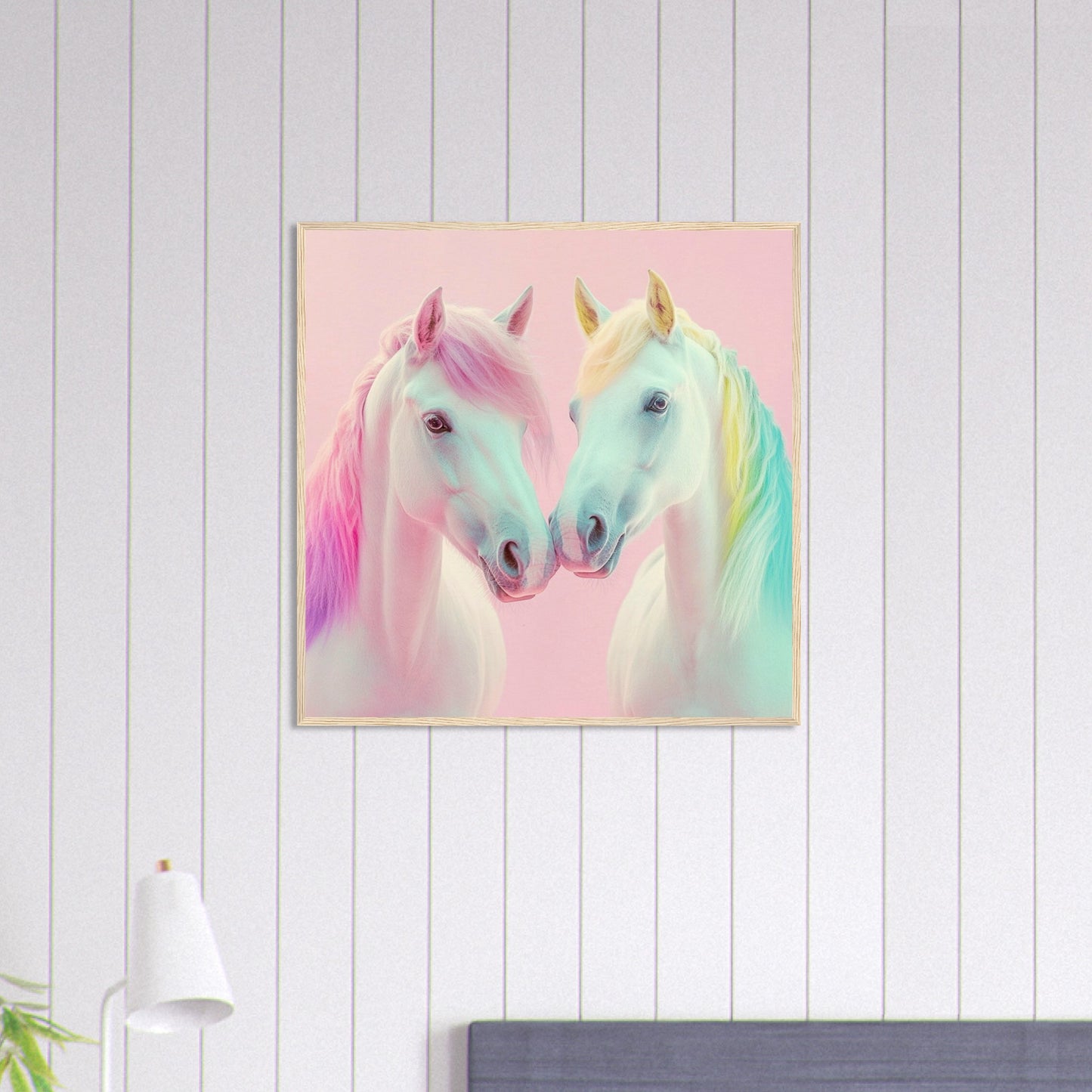 Pastel Rainbow Horses - Lovely Art House