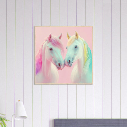 Pastel Rainbow Horses - Lovely Art House