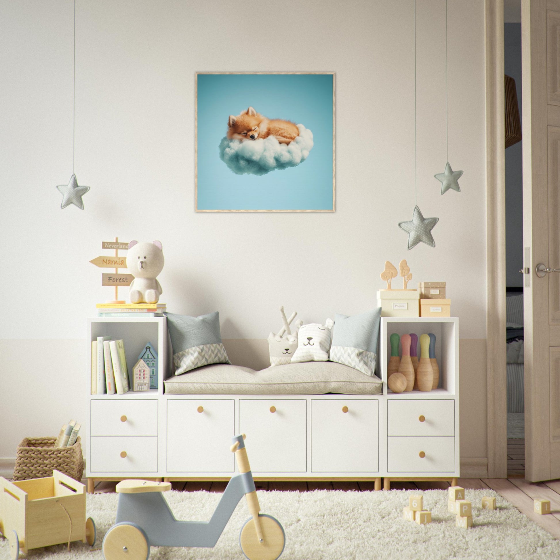 Pomeranian Cloud Nap - Lovely Art House