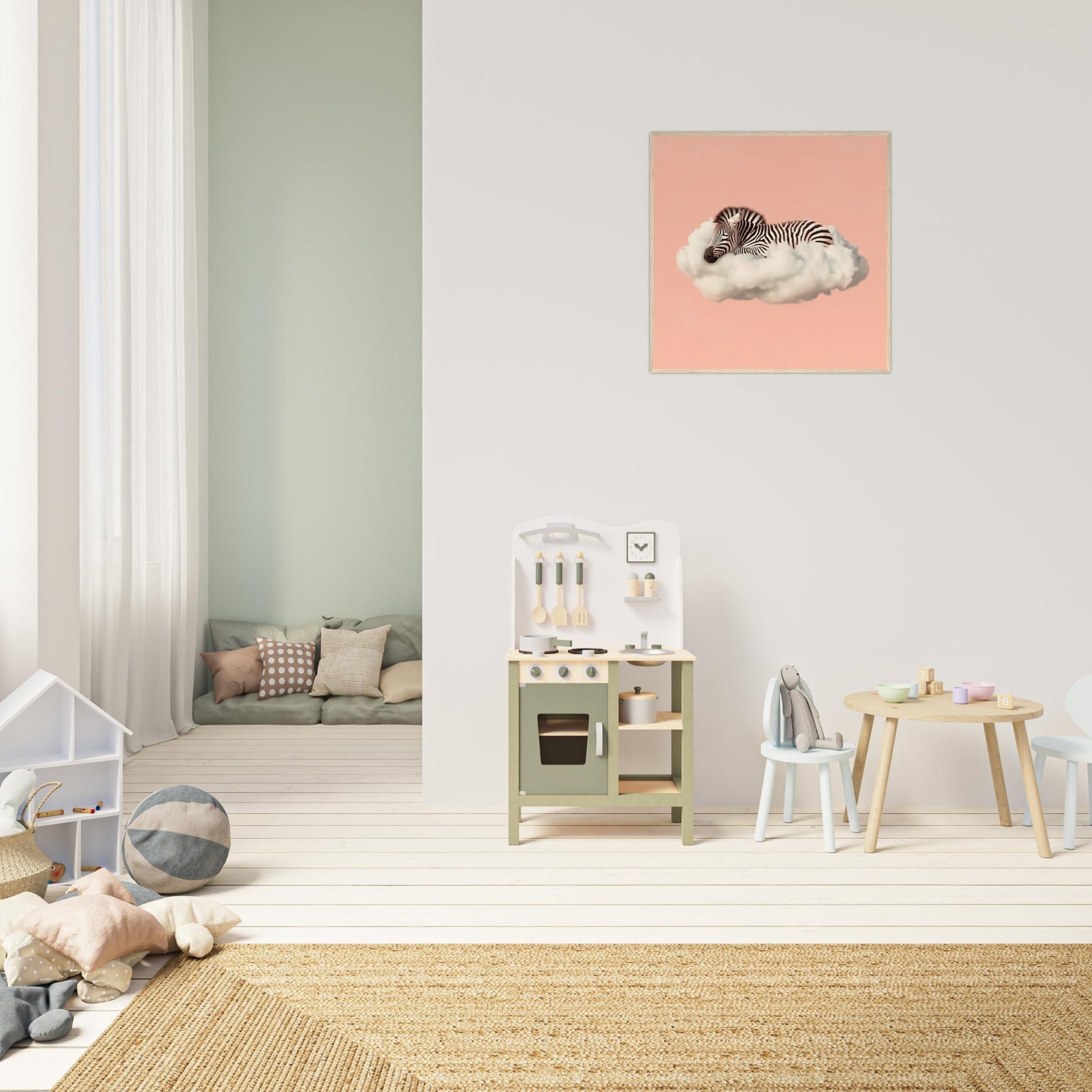 Zebra Snooze Cloud - Lovely Art House