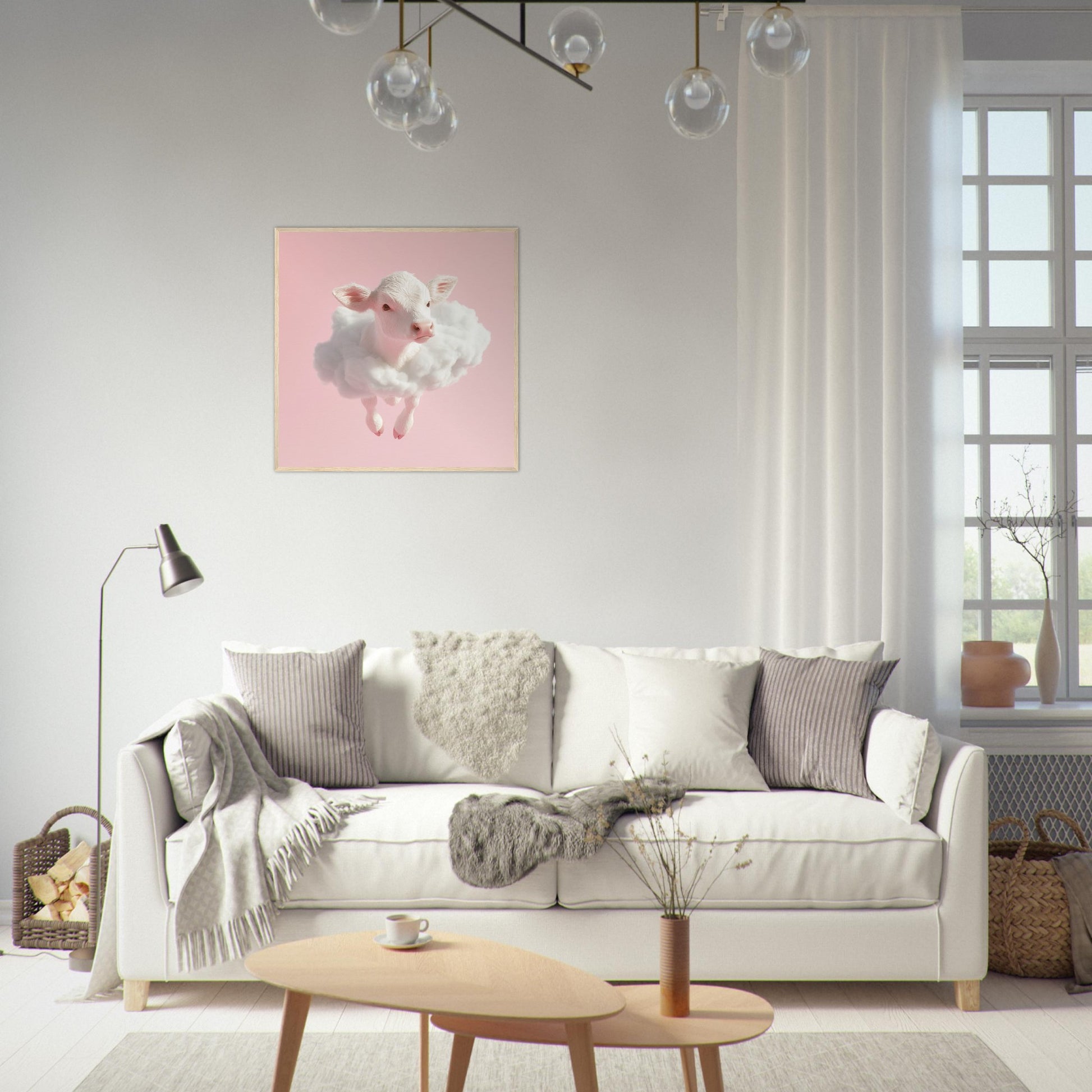 Floating Calf Cuteness - Lovely Art House