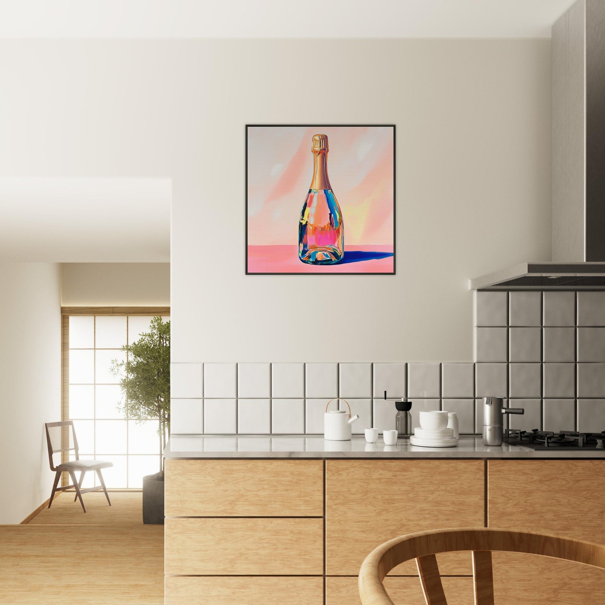 Vibrant Champagne Cheers - Lovely Art House