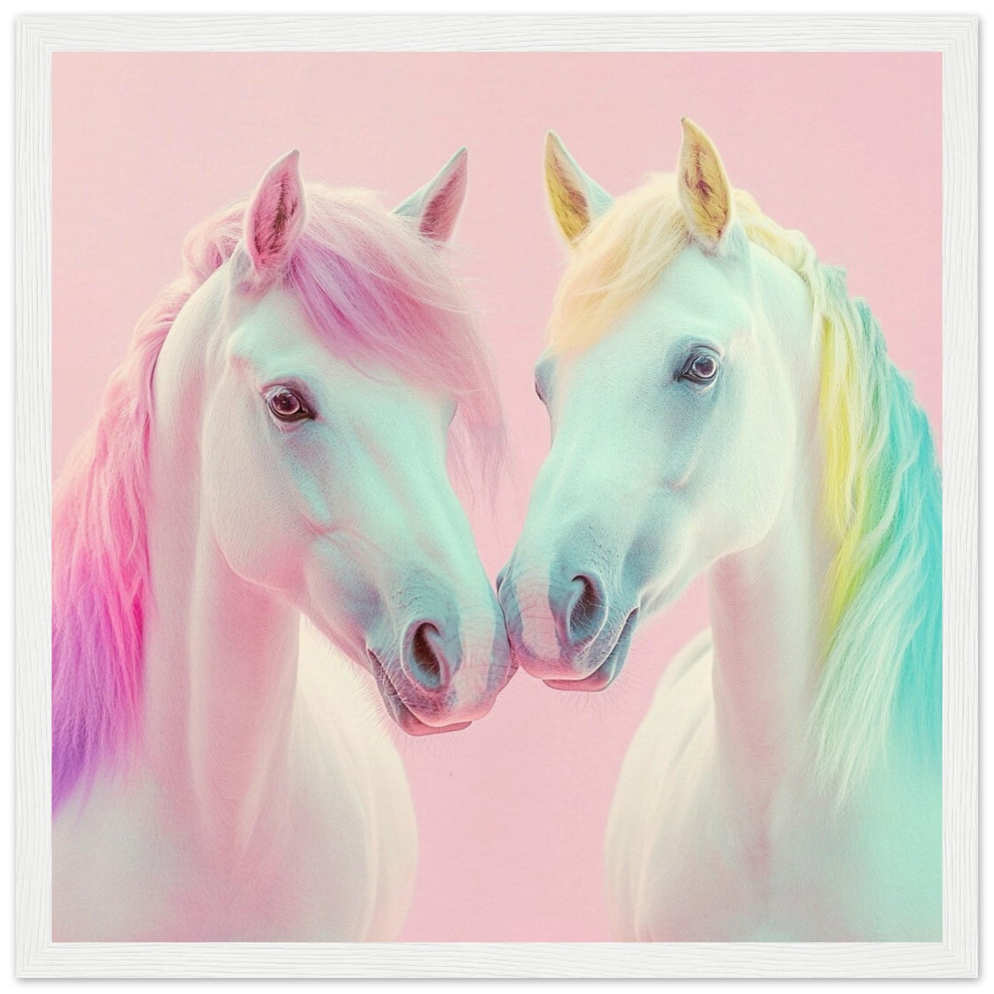 Pastel Rainbow Horses - Lovely Art House