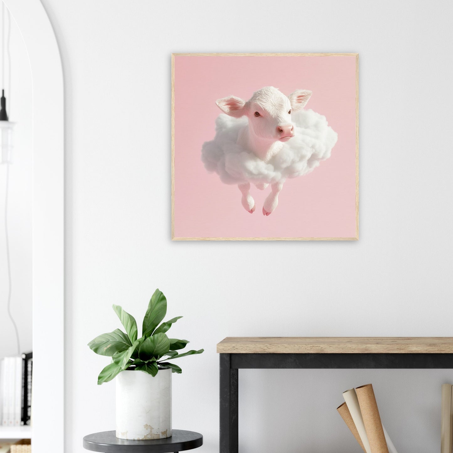 Floating Calf Cuteness - Lovely Art House