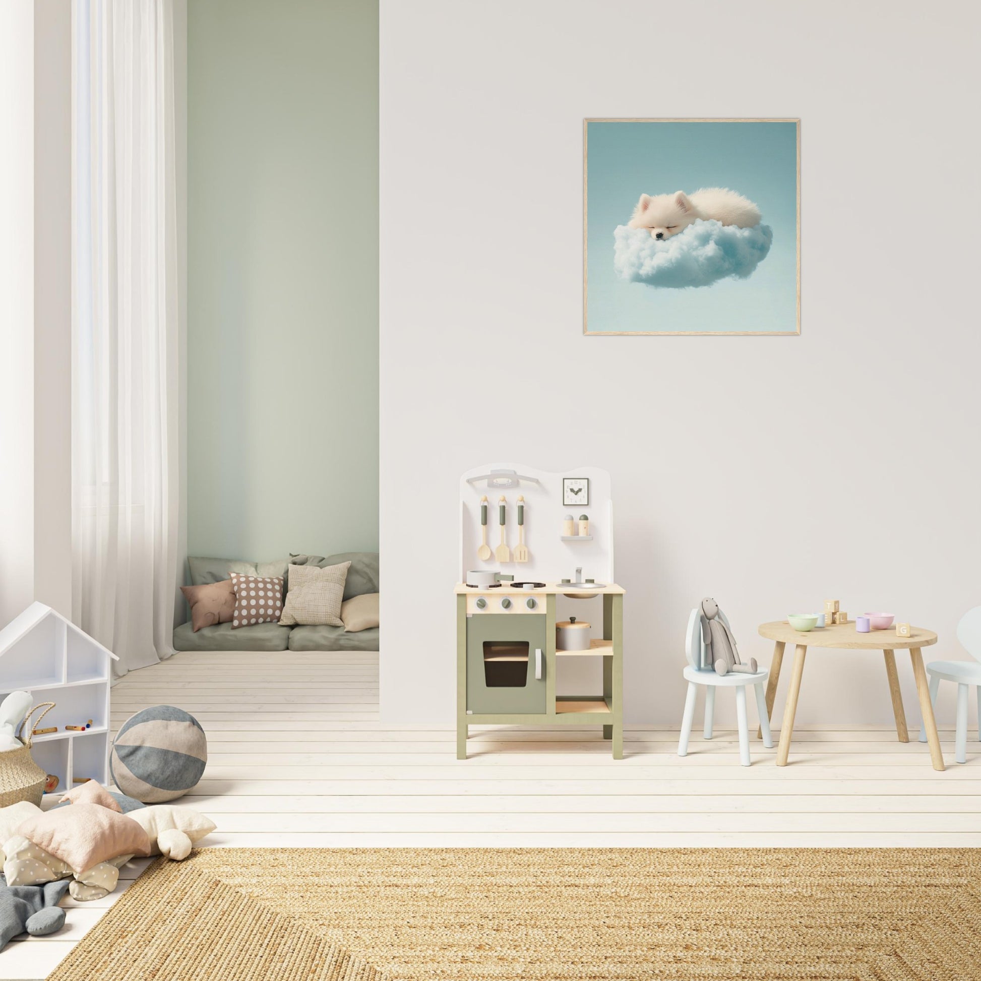 Dreamy Pomeranian Naps - Lovely Art House