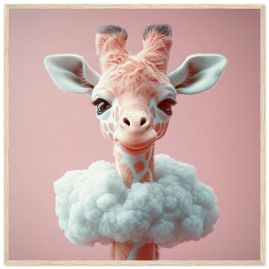 Cloud-Cuddled Giraffe - Lovely Art House