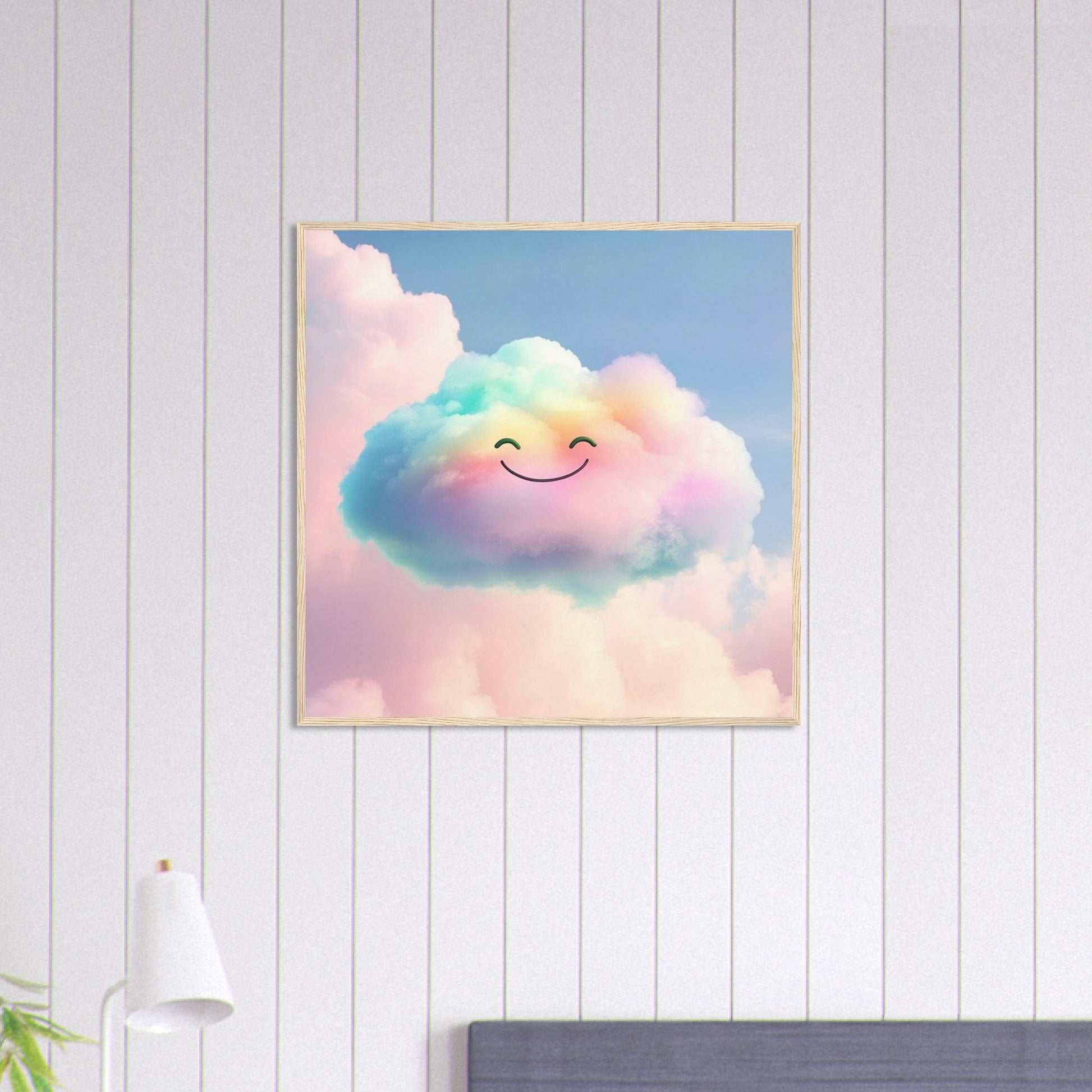 Smiling Rainbow Cloud - Lovely Art House
