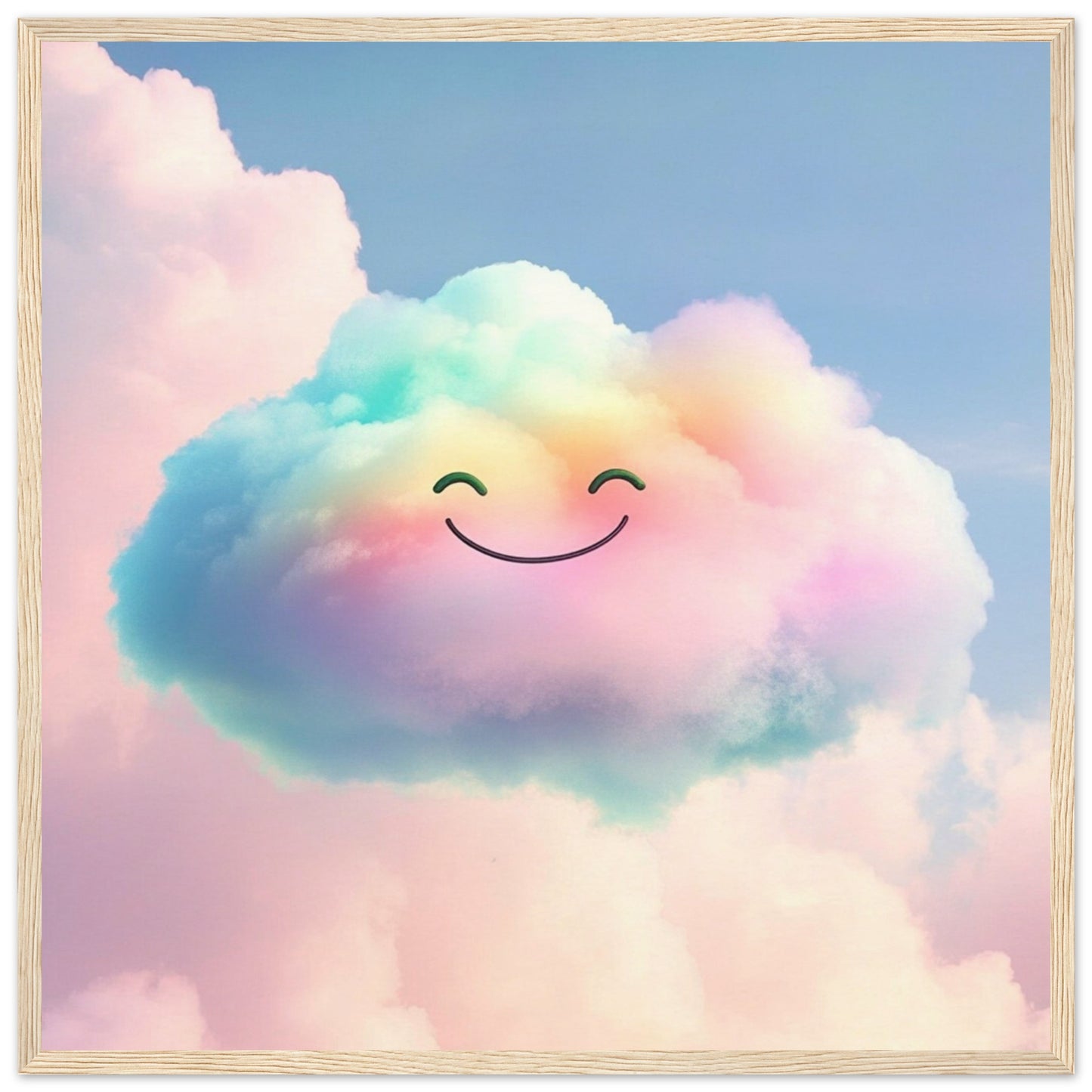 Smiling Rainbow Cloud - Lovely Art House