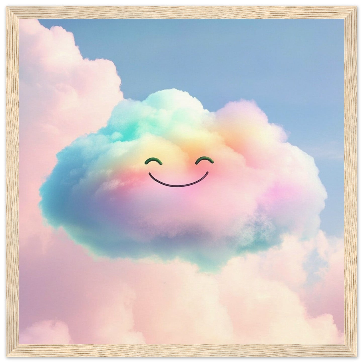 Smiling Rainbow Cloud - Lovely Art House