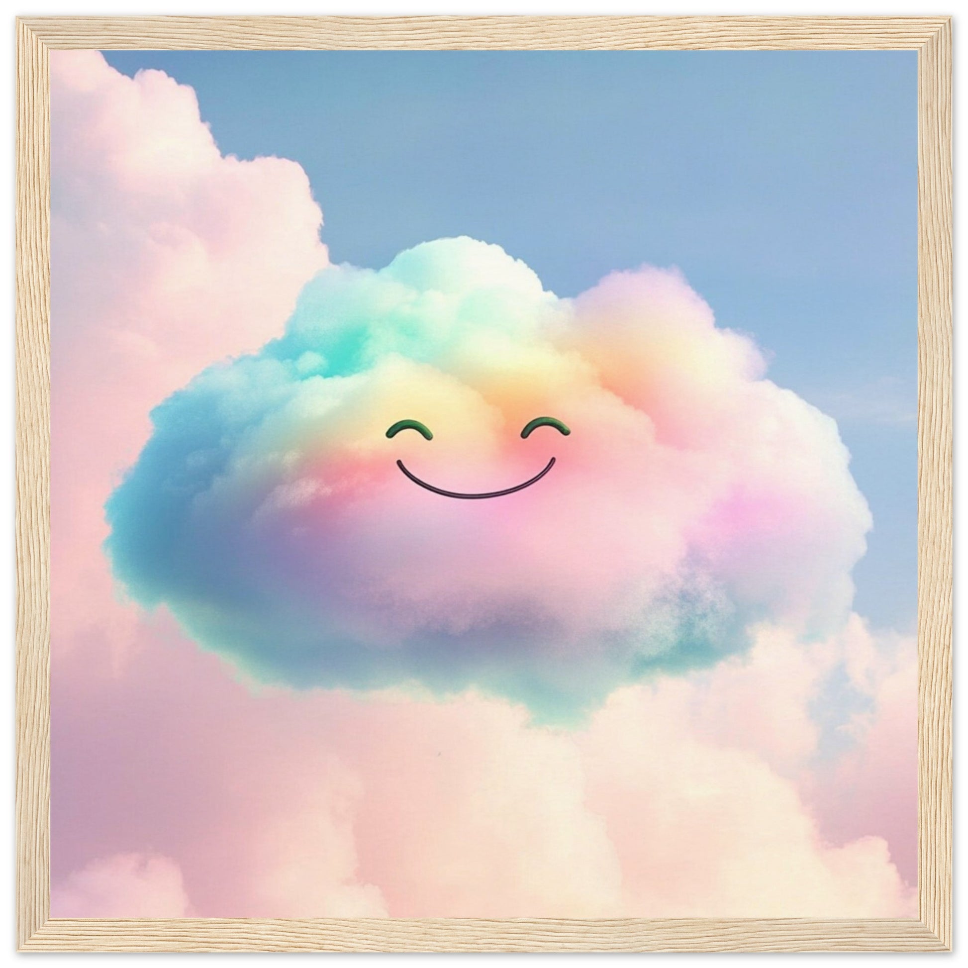 Smiling Rainbow Cloud - Lovely Art House