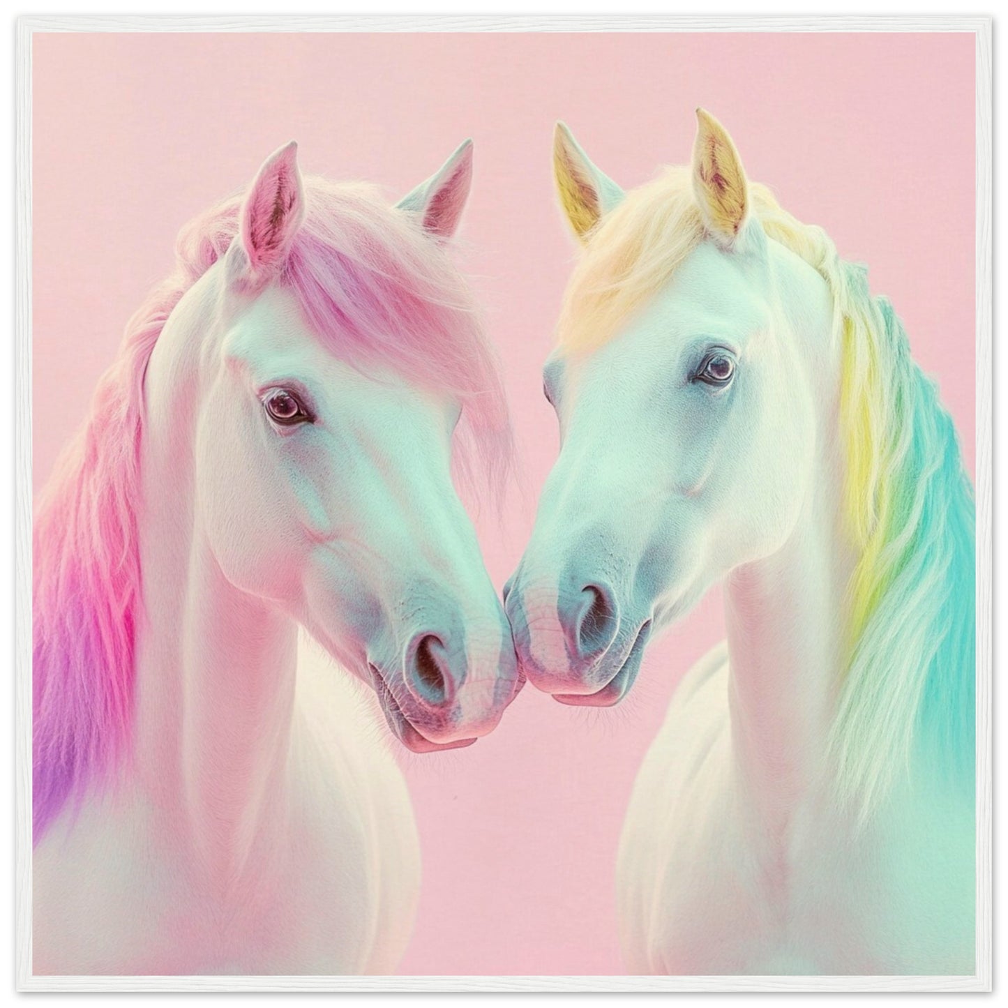 Pastel Rainbow Horses - Lovely Art House