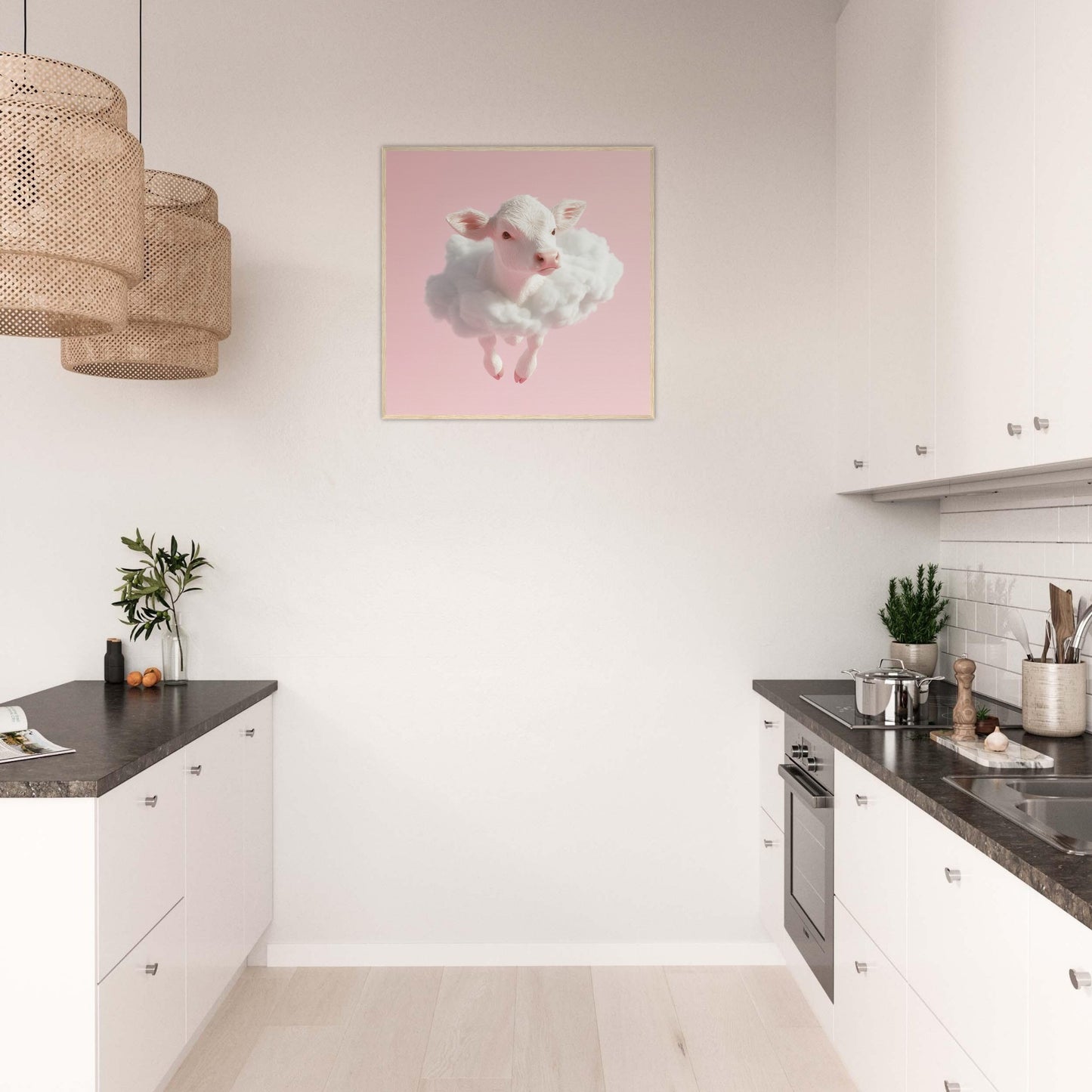 Floating Calf Cuteness - Lovely Art House
