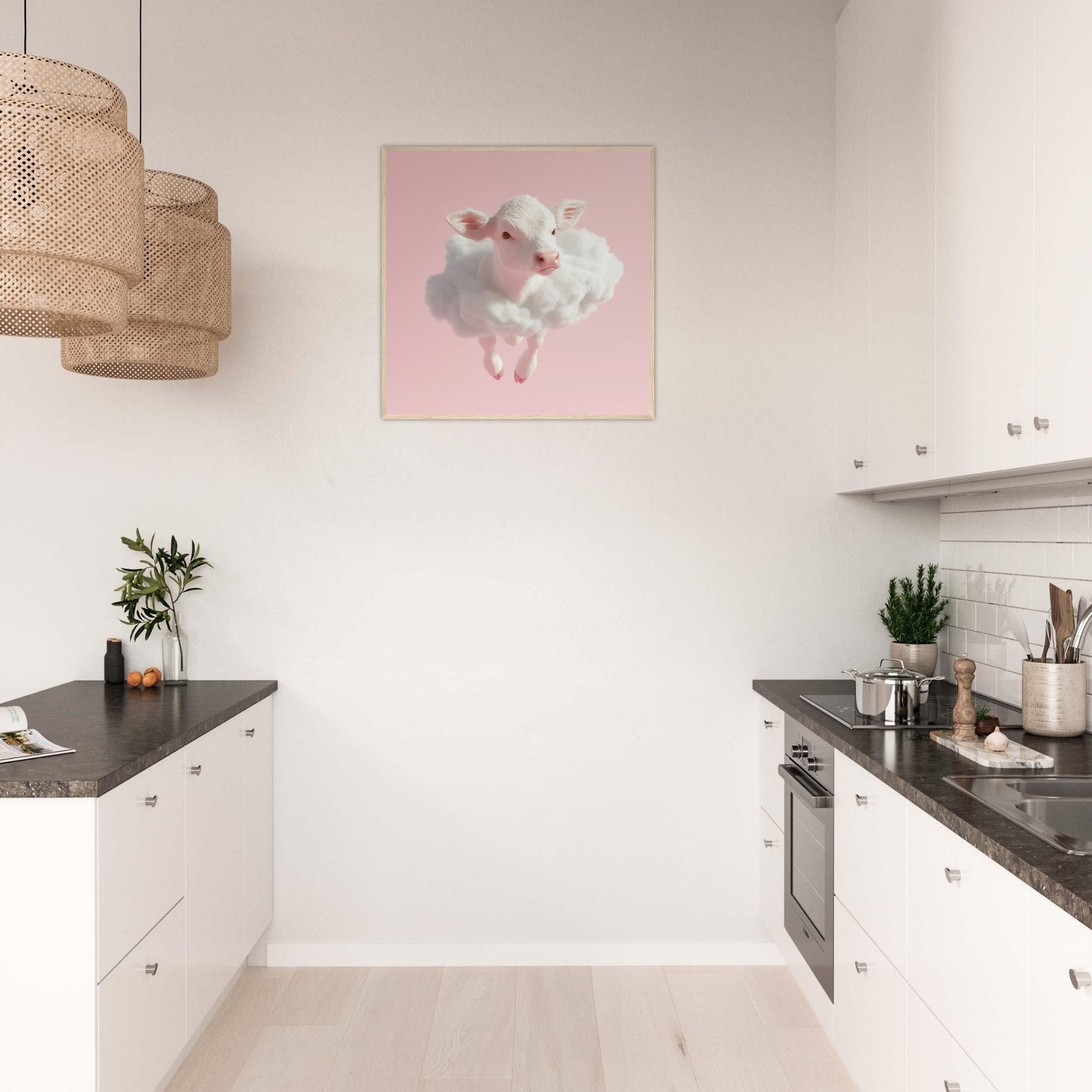 Floating Calf Cuteness - Lovely Art House